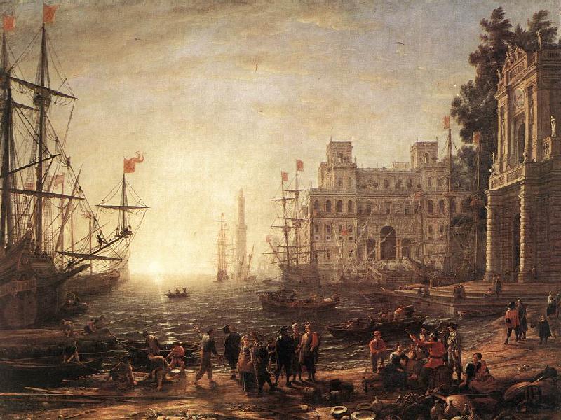 Port Scene with the Villa Medici dfg